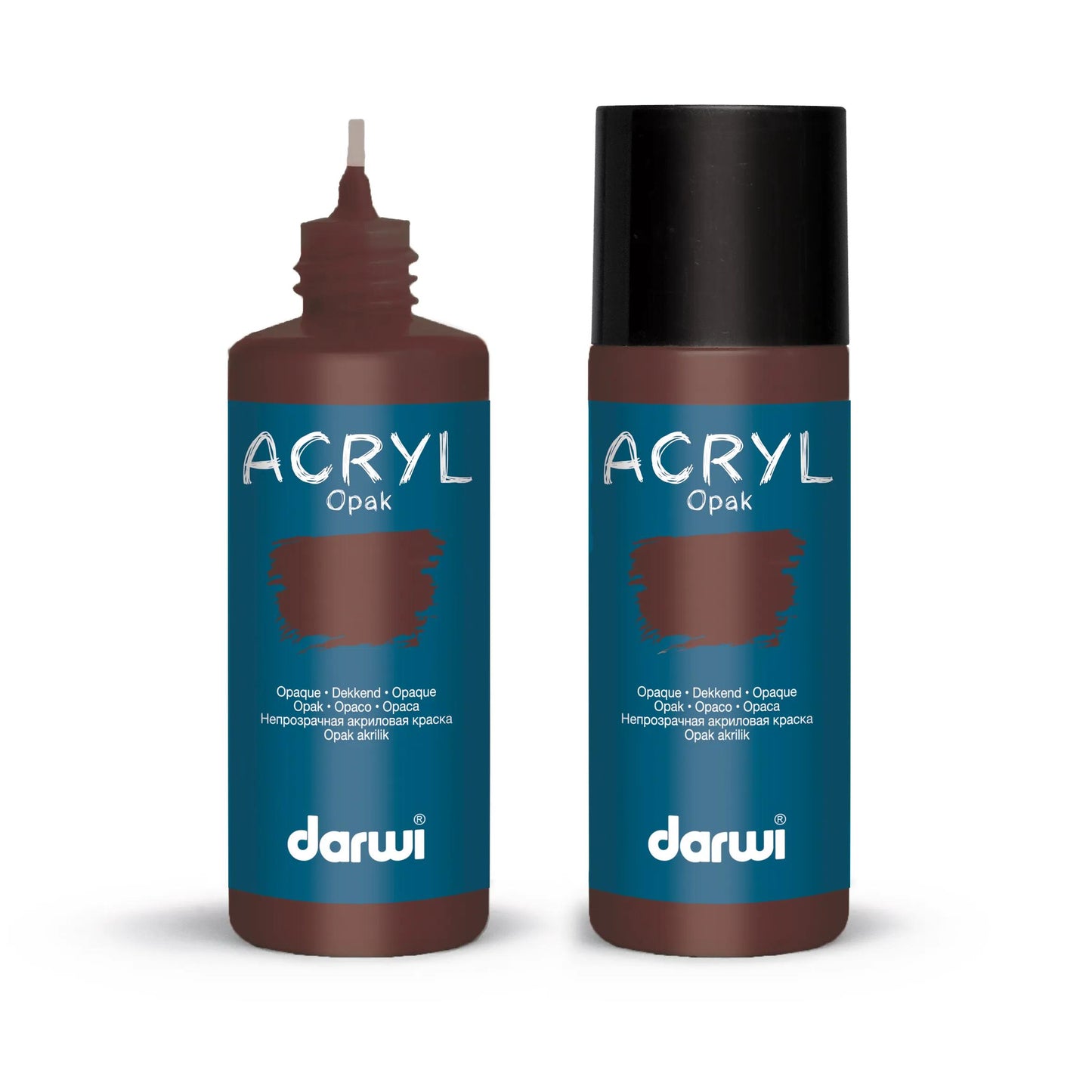 Darwi 80 ml bottle of Universal Opaque Acrylic Painting - Chocolate 801 (Pack x5)