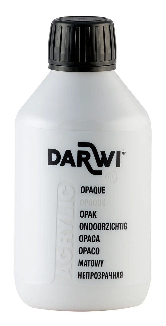Darwi 250 ml bottle of Universal Opaque Acrylic Painting - White 010 (Pack x3)
