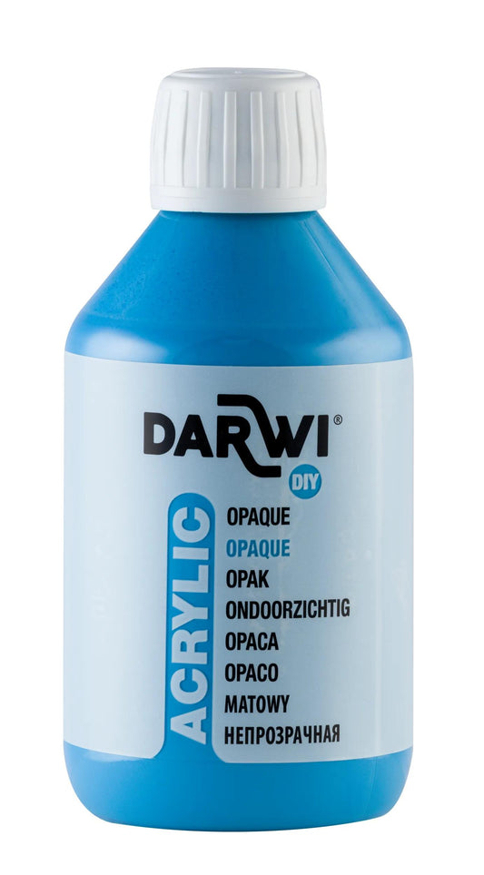 Darwi 250 ml bottle of Universal Opaque Acrylic Painting - Blue 215 (Pack x3)