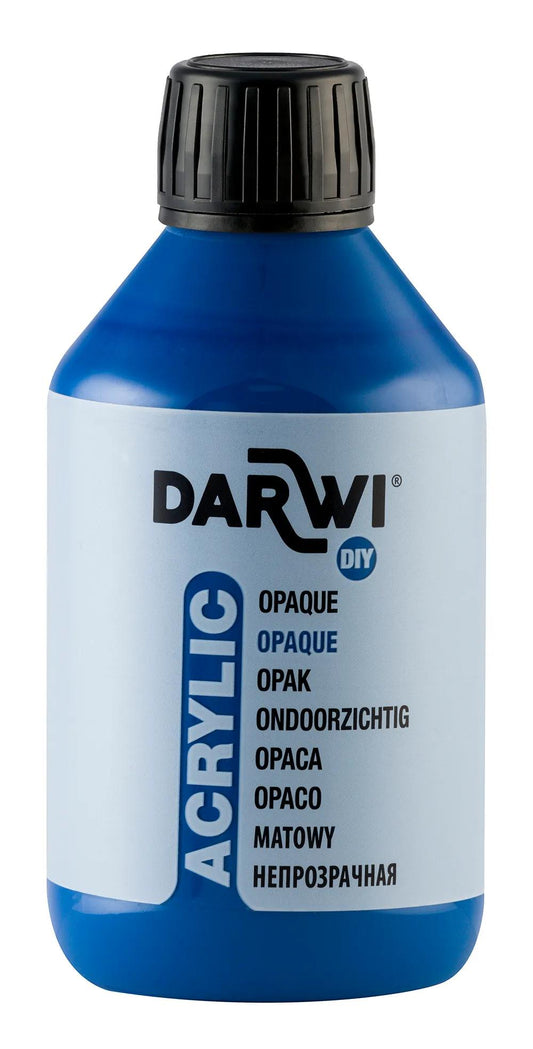 Darwi 250 ml bottle of Universal Opaque Acrylic Painting - Dark Blue 236 (Pack x3)