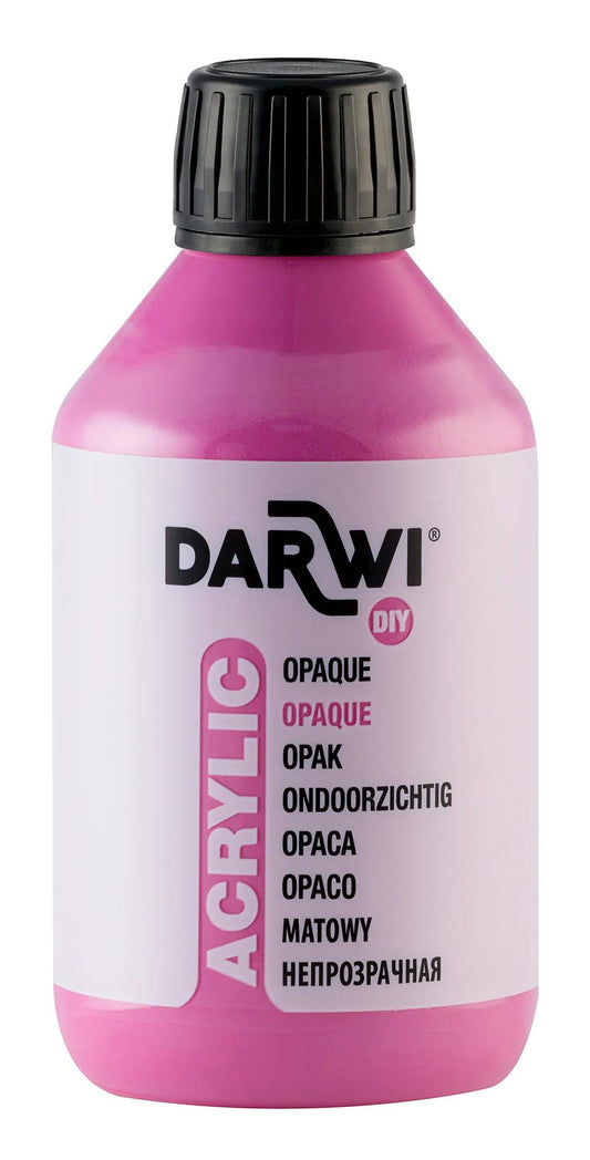 Darwi 250 ml bottle of Universal Opaque Acrylic Painting - Pink 475 (Pack x3)