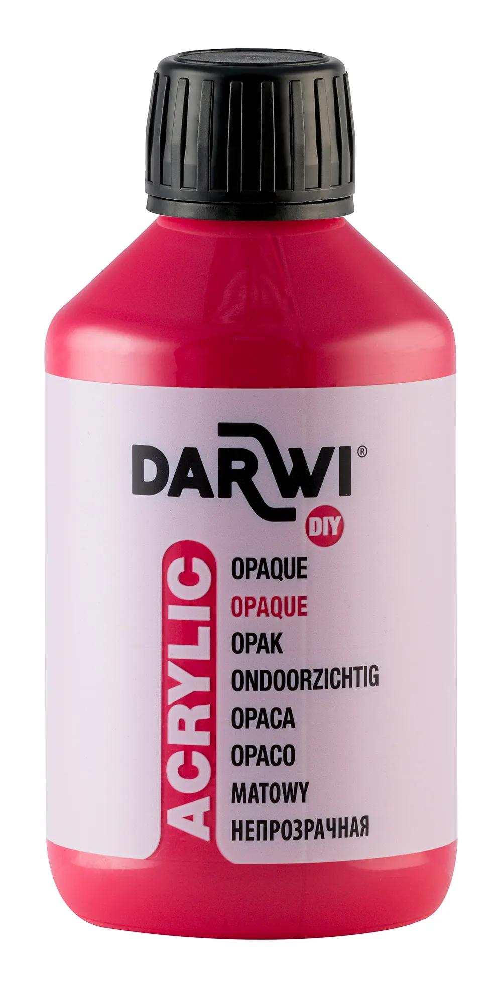 Darwi 250 ml bottle of Universal Acrylic Paint Opaque - vermilion 490 (Pack x3)