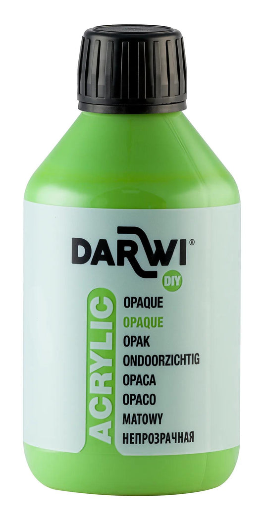 Darwi 250 ml bottle of Universal Acrylic Paint Opaque - Green Prairie 611 (Pack x3)