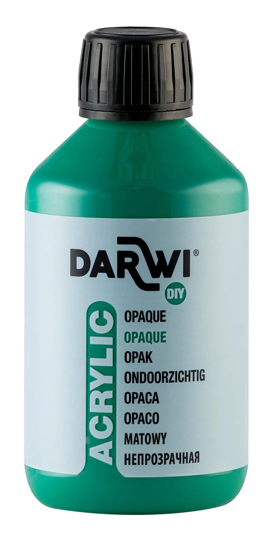 Darwi 250 ml bottle of Universal Opaque Acrylic Painting - Fir Green 626 (Pack x3)