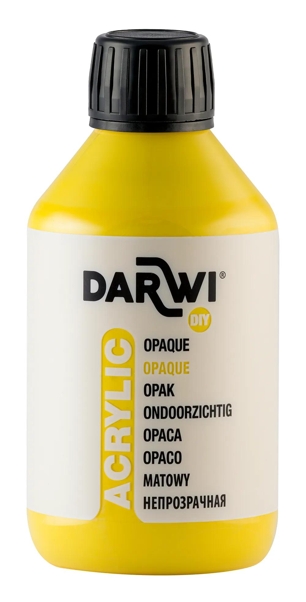 Darwi 250 ml bottle of Universal Opaque Acrylic Painting - yellow sun 720 (Pack x3)