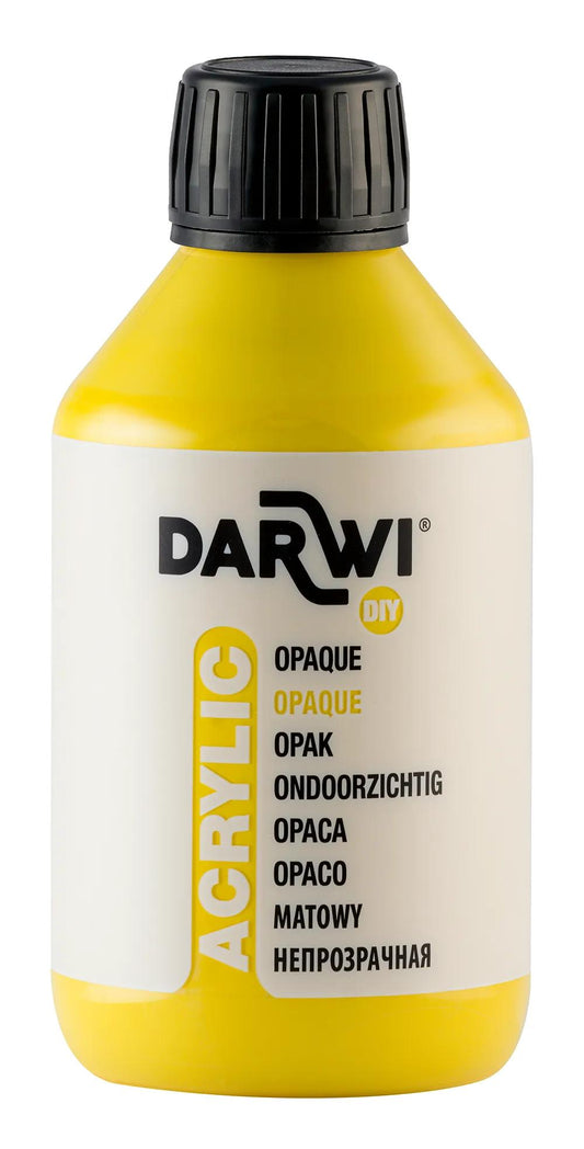 Darwi 250 ml bottle of Universal Opaque Acrylic Painting - yellow sun 720 (Pack x3)