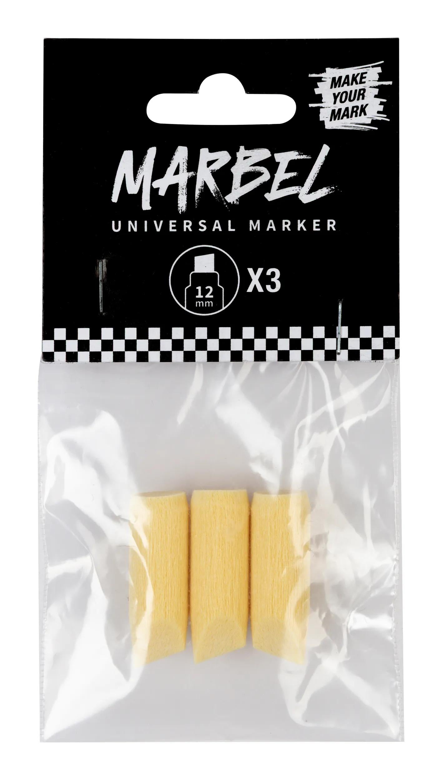 MARBEL Replacement tips markers 12mm (3 pieces) (Pack x5)
