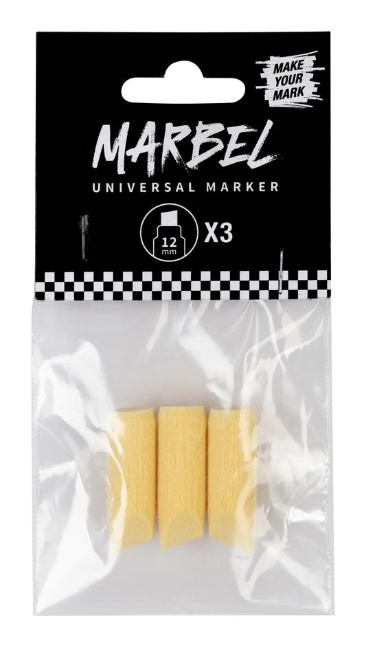 MARBEL Replacement tips markers 12mm (3 pieces) (Pack x5)