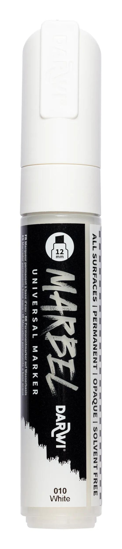 MARBEL Universal Marker Pointe Biseau Large 12mm - White 010 (Pack x3)