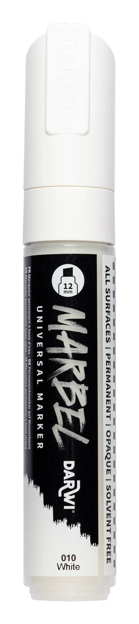MARBEL Universal Marker Pointe Biseau Large 12mm - White 010 (Pack x3)