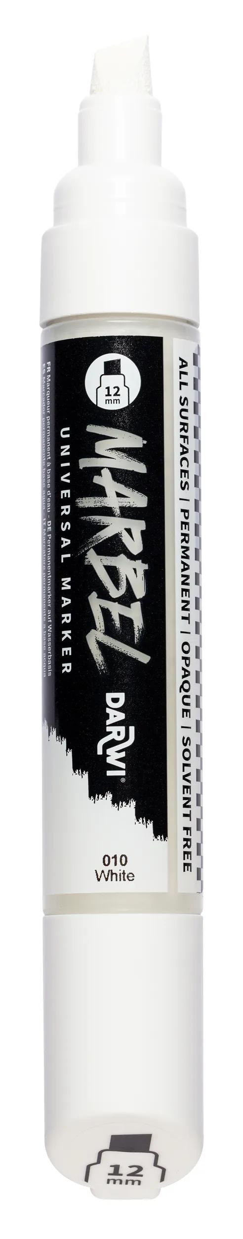 MARBEL Universal Marker Pointe Biseau Large 12mm - White 010 (Pack x3)