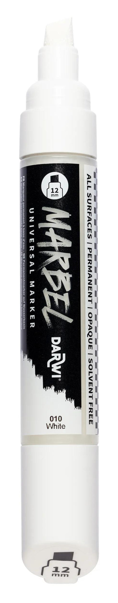 MARBEL Universal Marker Pointe Biseau Large 12mm - White 010 (Pack x3)