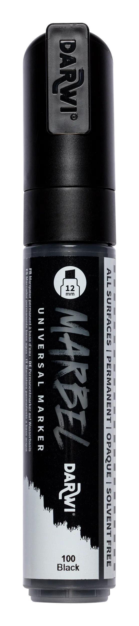 MARBEL Universal Marker Pointe Biseau Large 12mm - Black 100 (Pack x3)