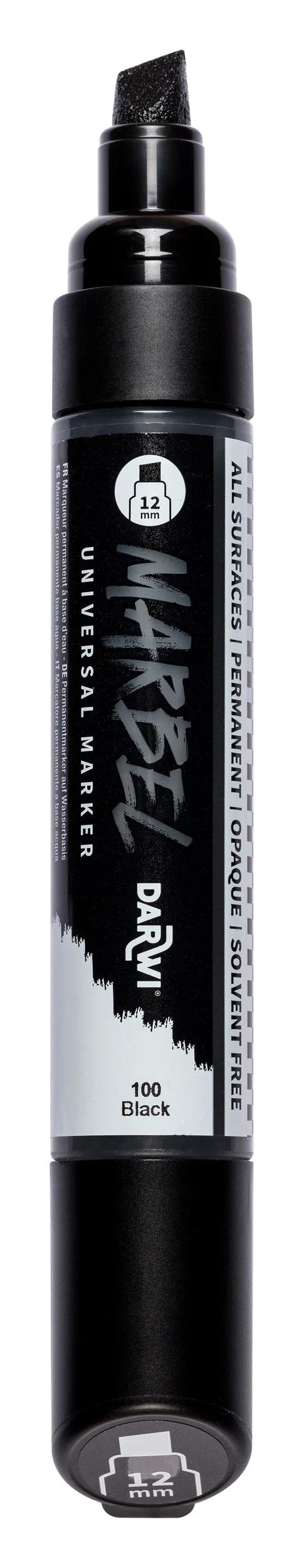 MARBEL Universal Marker Pointe Biseau Large 12mm - Black 100 (Pack x3)