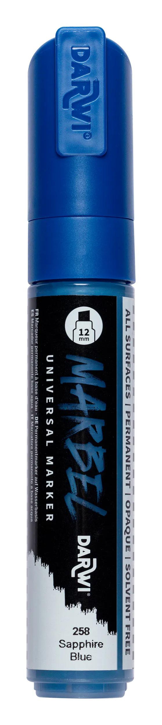 MARBEL Universal Marker Pointe Biseau Large 12mm - Sapphire Blue 258 (Pack x3)