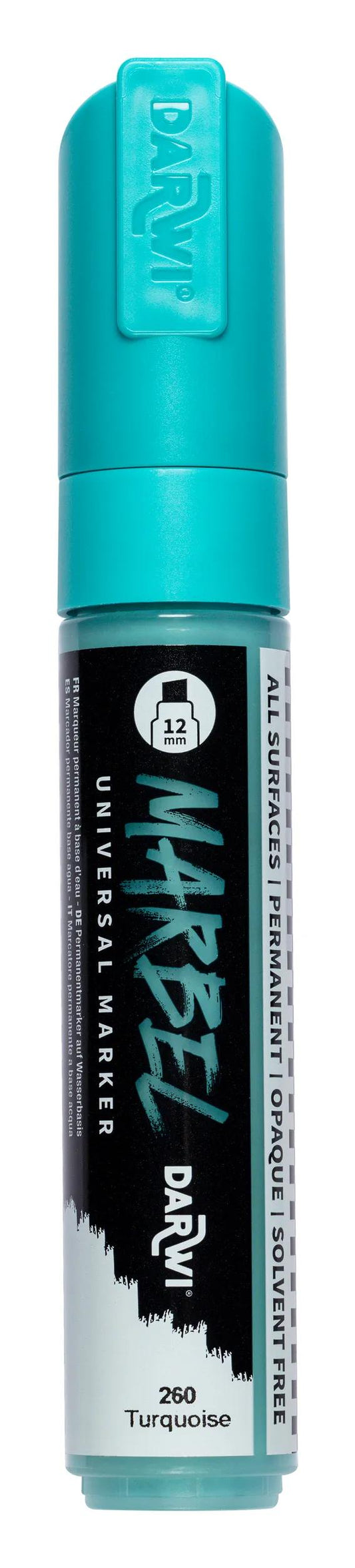 MARBEL Universal Marker Pointe Biseau Large 12mm - Turquoise 260 (Pack x3)