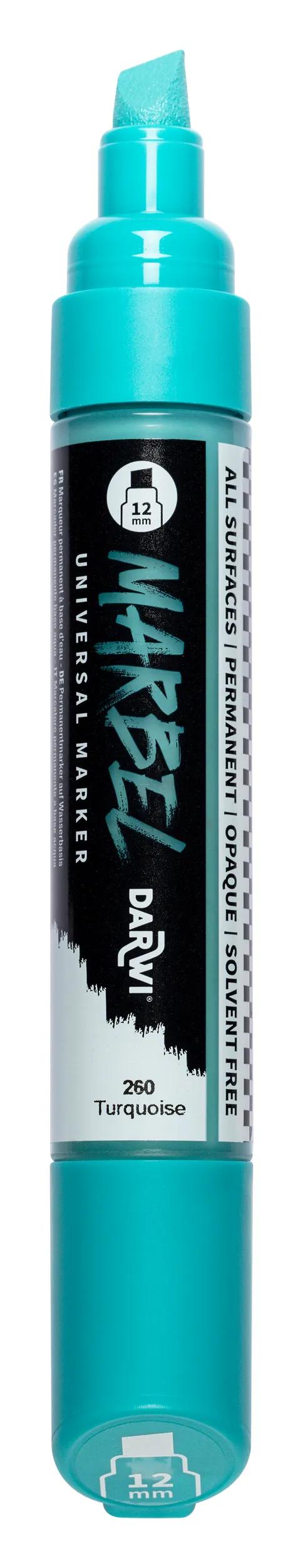MARBEL Universal Marker Pointe Biseau Large 12mm - Turquoise 260 (Pack x3)