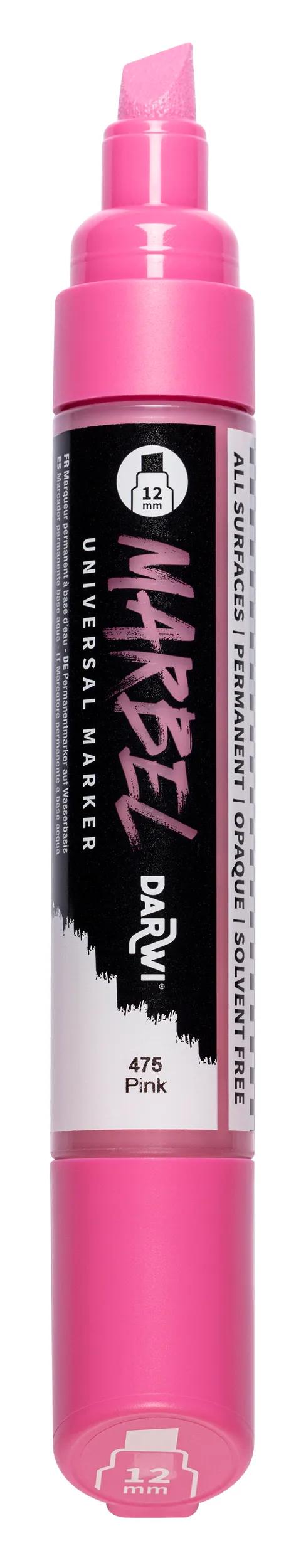 MARBEL Universal Marker Pointe Biseau Large 12mm - Pink 475 (Pack x3)