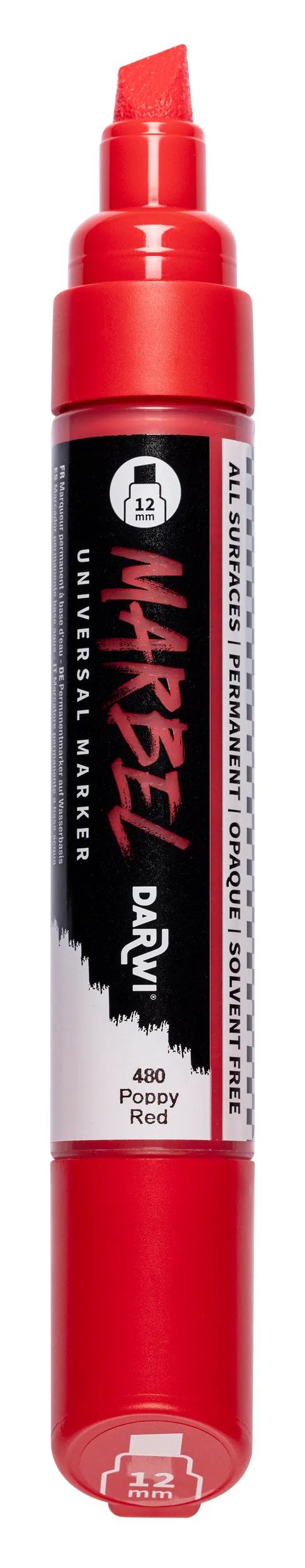 MARBEL Universal Marker Pointe Biseau Large 12mm - Coquelicot 480 (Pack x3)