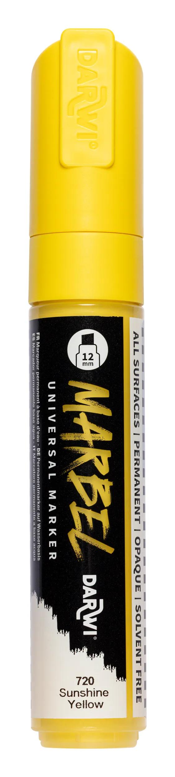 MARBEL Universal marker Pointe Biseau Large 12mm - yellow sun 720 (Pack x3)