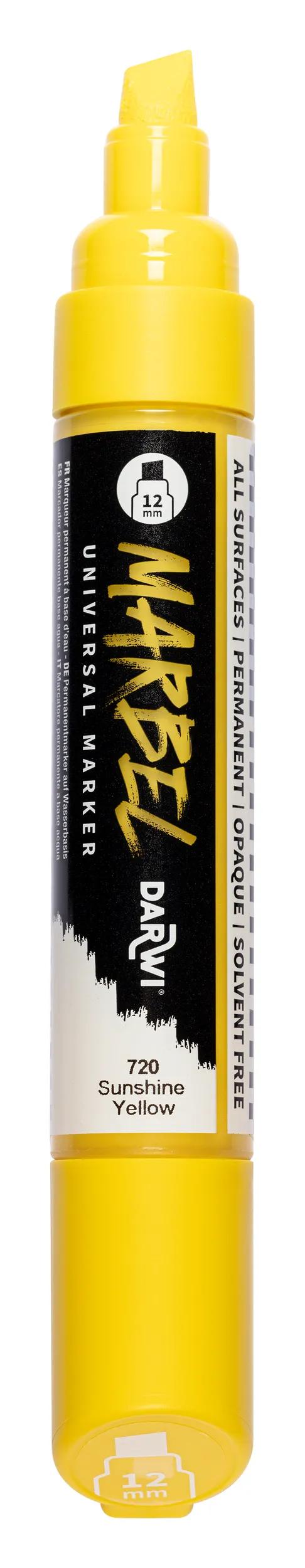 MARBEL Universal marker Pointe Biseau Large 12mm - yellow sun 720 (Pack x3)