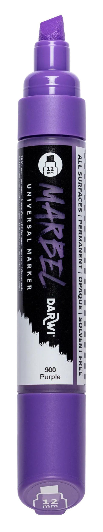 MARBEL Marqueur Universel Pointe Biseau Large 12mm - Violet (Lot x3)