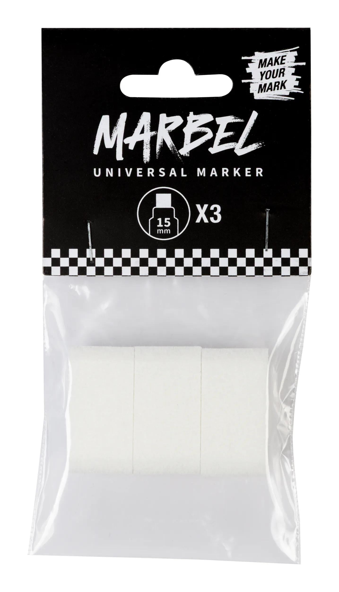 MARBEL Replacement tips markers 15mm (3 pieces) (Pack x5)