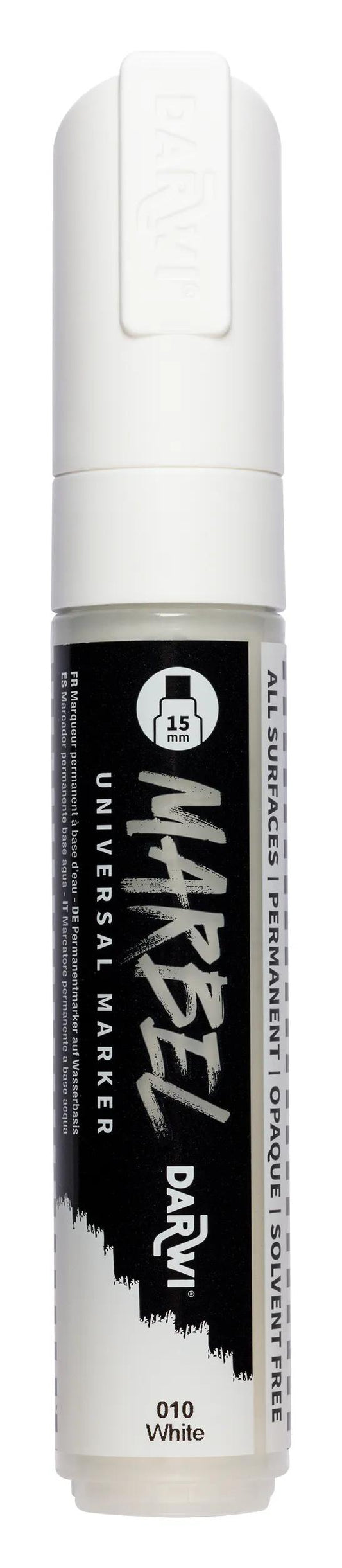 MARBEL Universal Marker Point Rectangular Large 15mm - White 010 (Pack x3)
