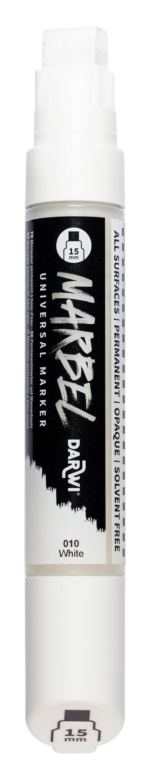 MARBEL Universal Marker Point Rectangular Large 15mm - White 010 (Pack x3)