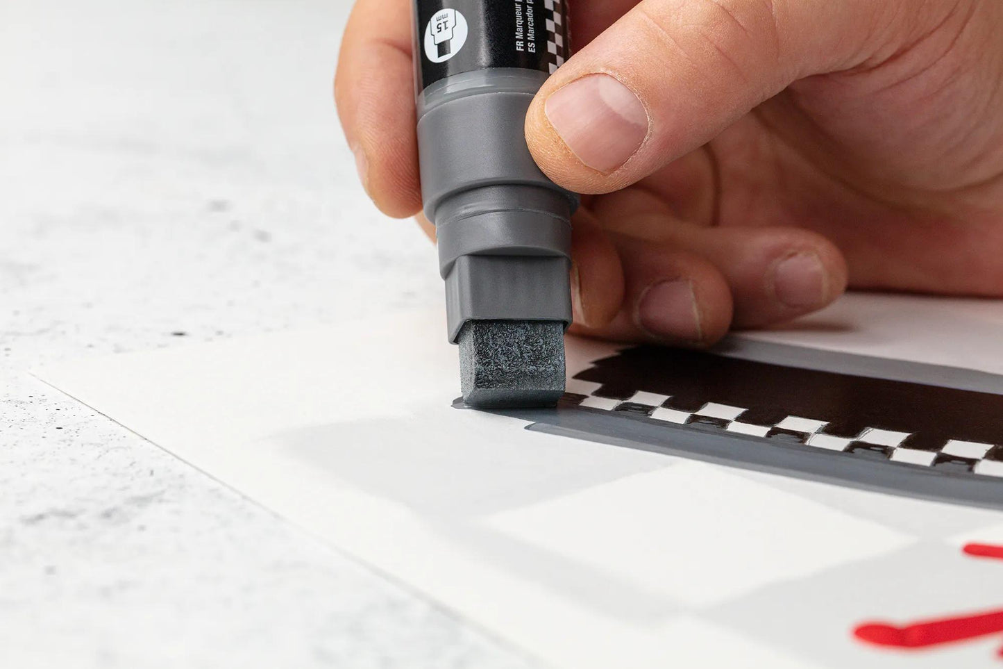 MARBEL Universal Marker Point Rectangular Large 15mm - Anthracite 158 (Pack x3)