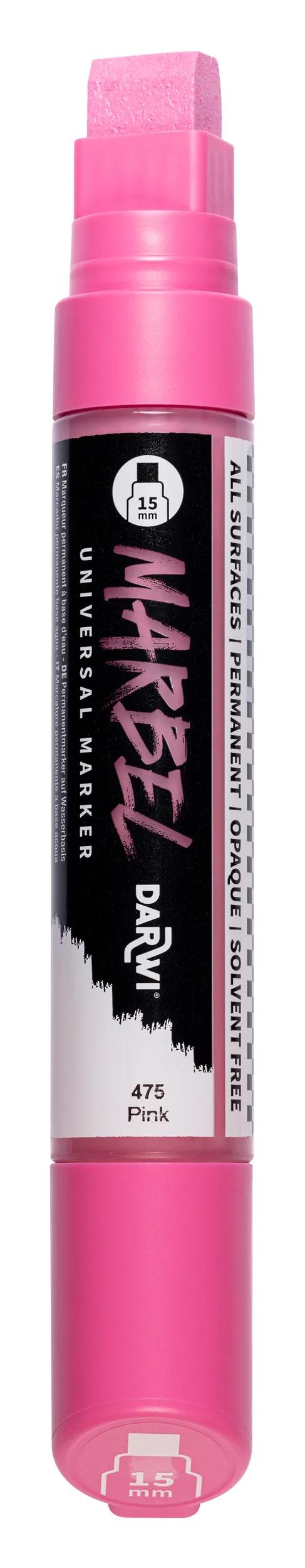 MARBEL Universal Marker Point Rectangular Large 15mm - Pink 475 (Pack x3)