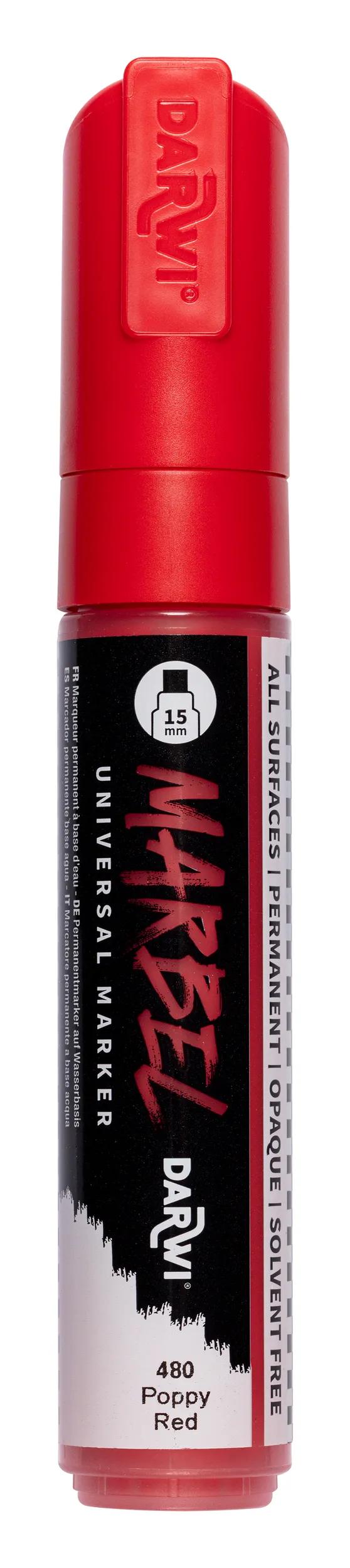MARBEL Universal Marker Point Rectangular Large 15mm - Coquelicot 480 (Pack x3)