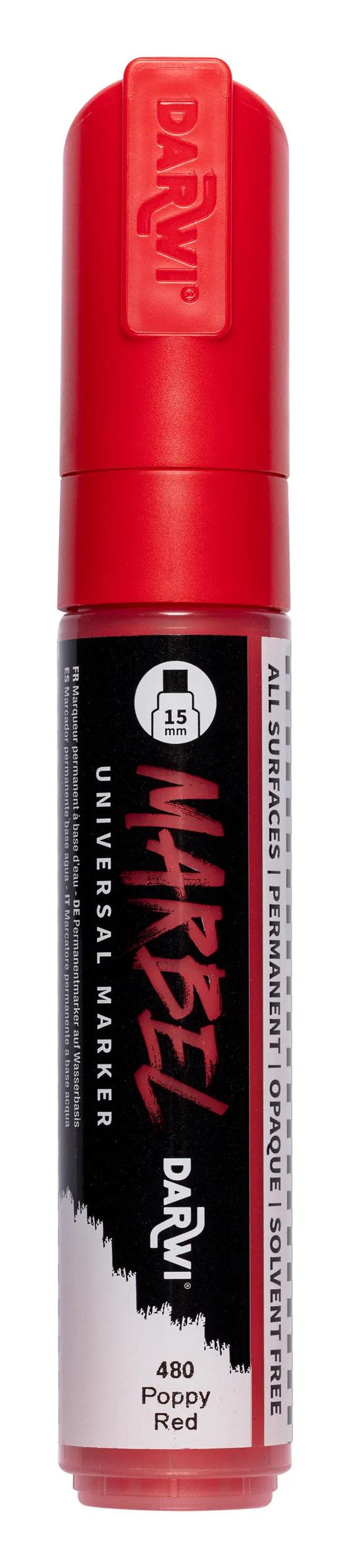 MARBEL Universal Marker Point Rectangular Large 15mm - Coquelicot 480 (Pack x3)