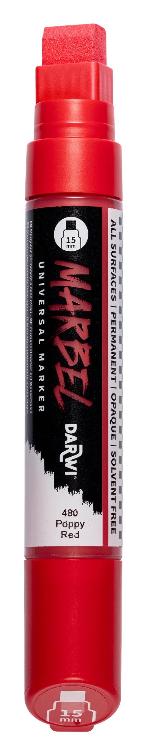 MARBEL Universal Marker Point Rectangular Large 15mm - Coquelicot 480 (Pack x3)