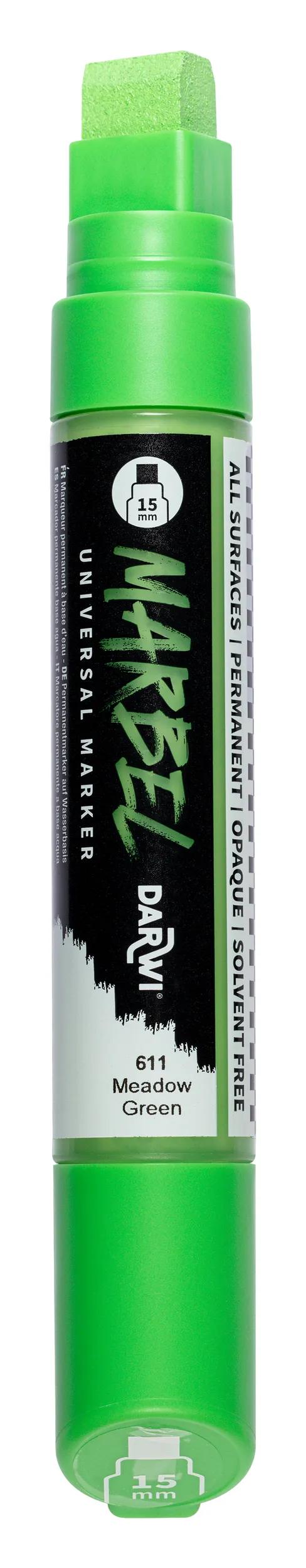MARBEL Universal Marker Rectangular Pointe Large 15mm - Green Prairie 611 (Pack x3)