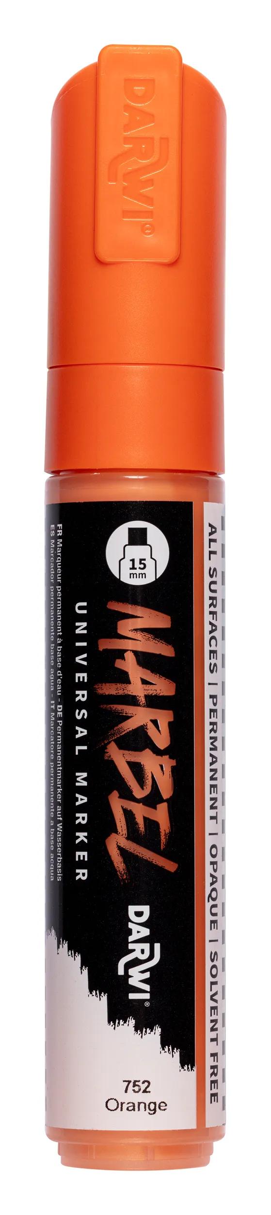 MARBEL Universal Marker Point Rectangular Large 15mm - Orange 752 (Pack x3)