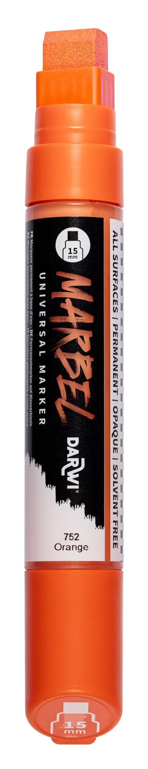 MARBEL Universal Marker Point Rectangular Large 15mm - Orange 752 (Pack x3)
