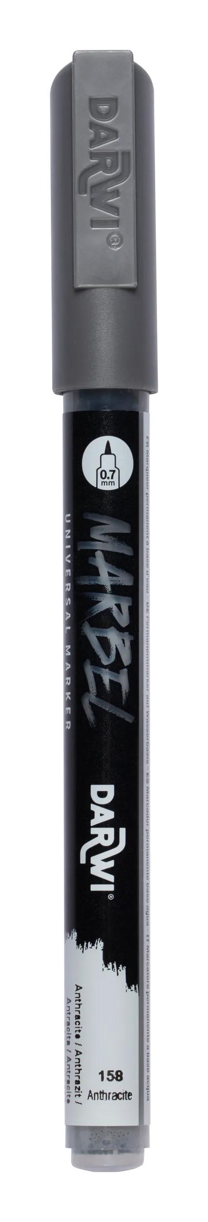 MARBEL Universal Point Marker Extra Fine 0.7mm - Anthracite 158 (Pack x6)