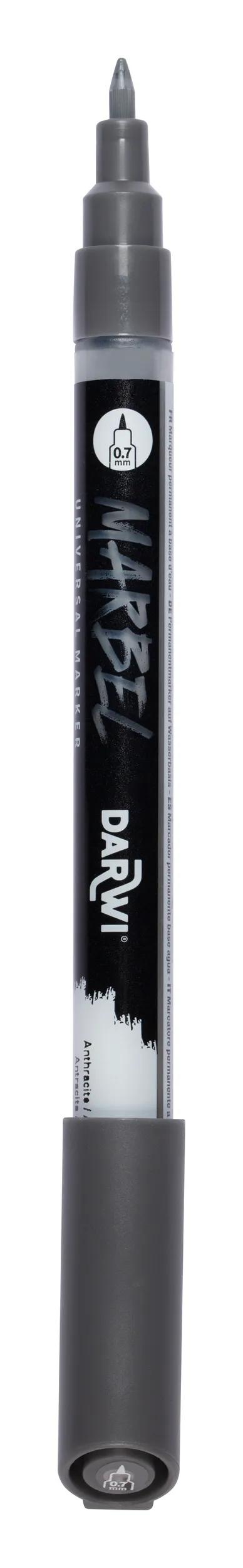 MARBEL Universal Point Marker Extra Fine 0.7mm - Anthracite 158 (Pack x6)