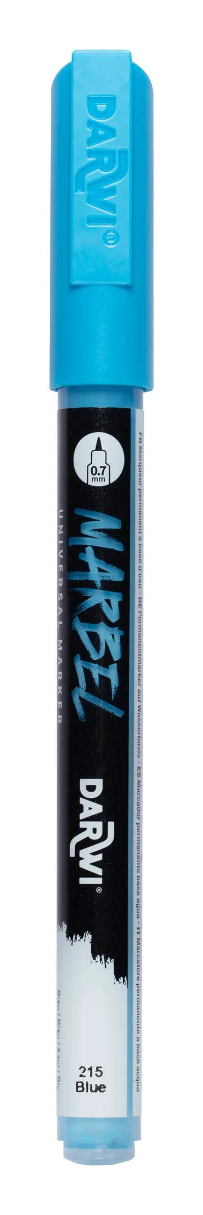 MARBEL Marqueur Universel Pointe Pointue Extra Fine 0,7mm - Bleu (Lot x6)
