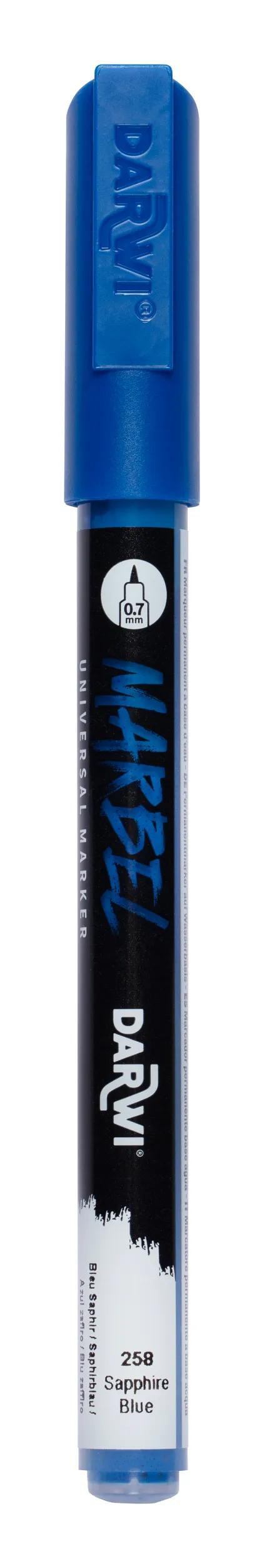 MARBEL Universal Point Marker Extra Fine 0.7mm - Sapphire blue 258 (Pack x6)