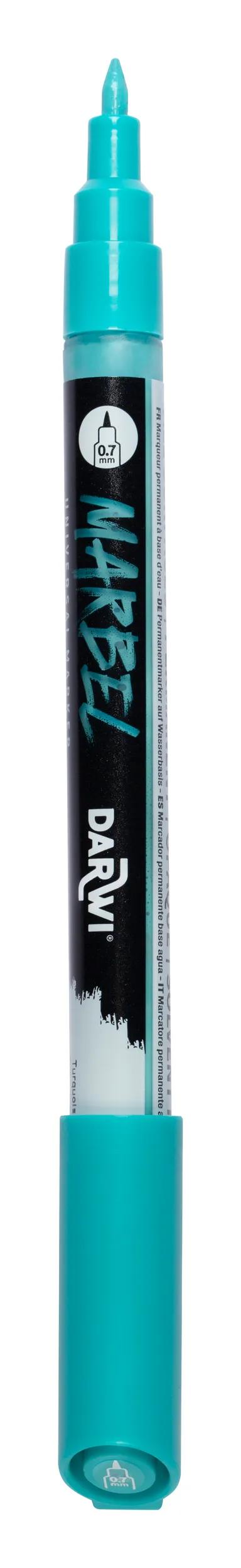 MARBEL Universal Pointe Pointue Marker Extra Fine 0.7mm - Turquoise 260 (Pack x6)