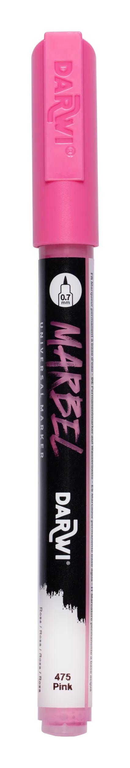MARBEL Universal Point Marker Extra Fine 0.7mm - Pink 475 (Pack x6)