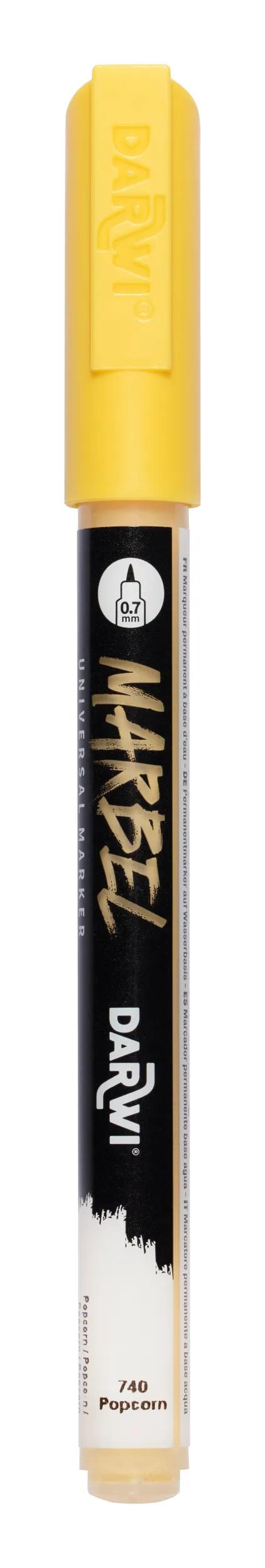 MARBEL Universal Marker Pointe Pointue Extra Fine 0.7mm - Popcorn 740 (Pack x6)
