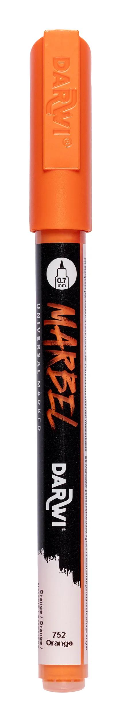 MARBEL Universal Point Marker Extra Fine 0.7mm - Orange 752 (Pack x6)