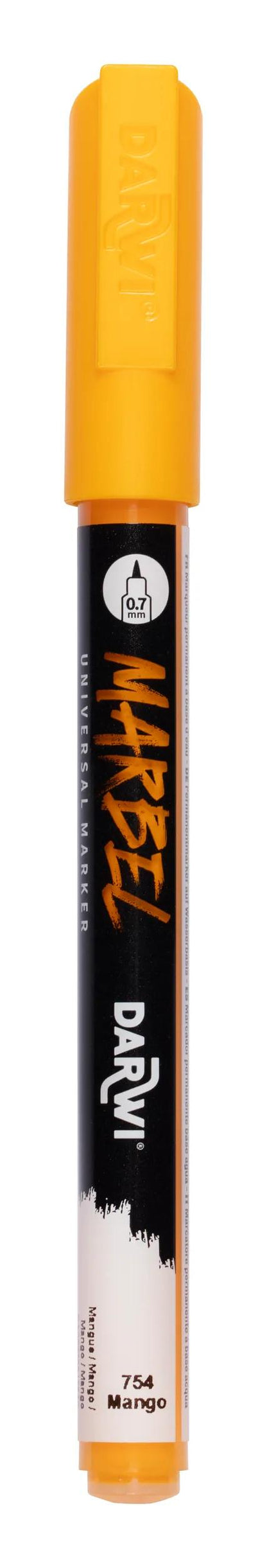 MARBEL Marqueur Universel Pointe Pointue Extra Fine 0,7mm - Mangue (Lot x6)