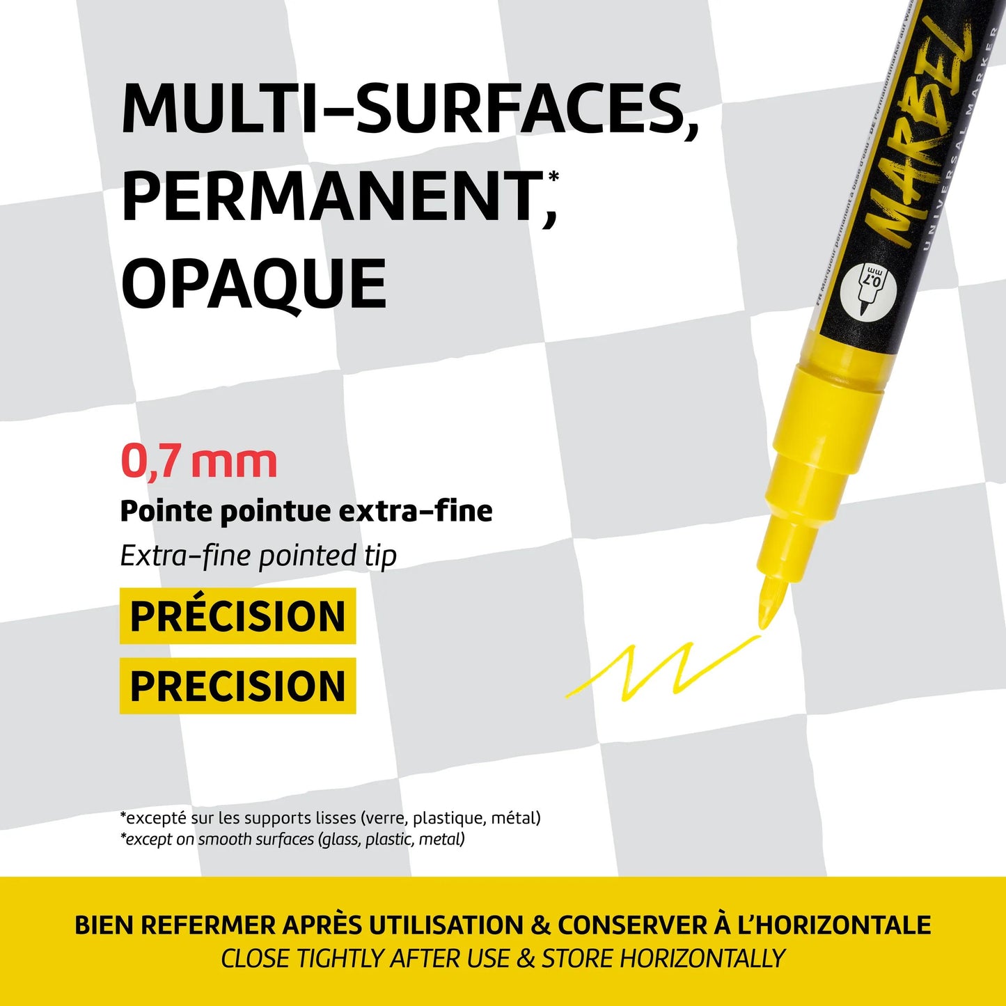 MARBEL Universal Marker Pointe Pointue Extra Fine 0.7mm - Violet 900 (Pack x6)