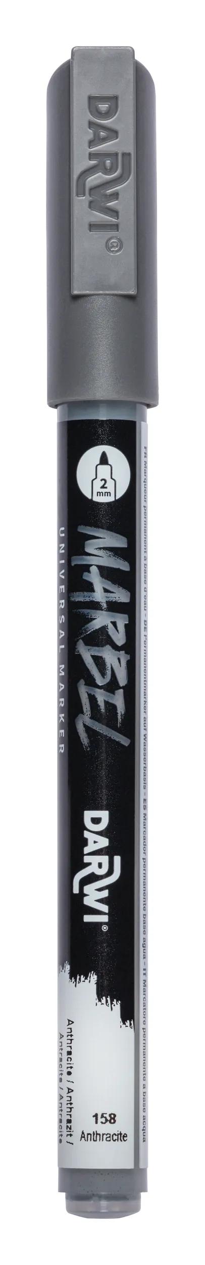 MARBEL Universal Marker Pointe Conique Fine 2mm - Anthracite 158 (Pack x6)