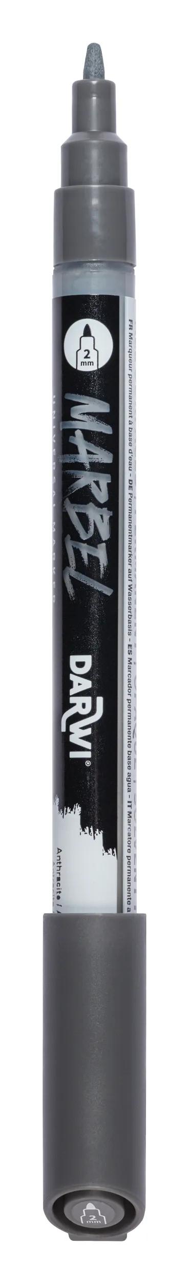 MARBEL Universal Marker Pointe Conique Fine 2mm - Anthracite 158 (Pack x6)