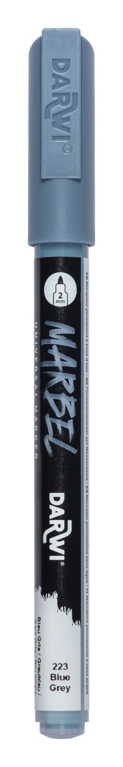 MARBEL Universal Marker Pointe Conique Fine 2mm - Grey Blue 223 (Pack x6)